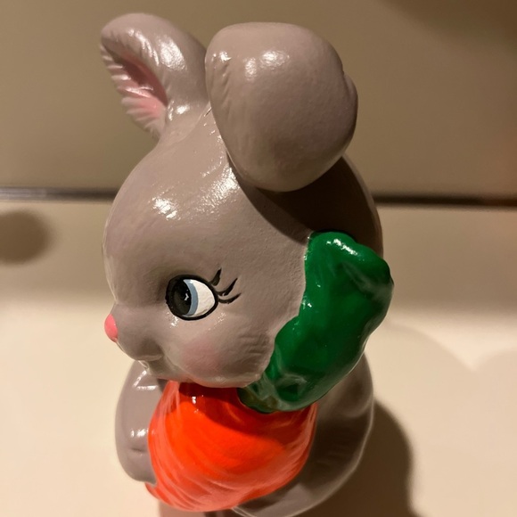 Handmade Ceramic Gray Bunny Figurine - Picture 2 of 8